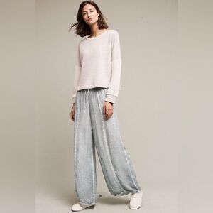 Anthropologie Saturday Sunday Lined Lounge Pants in Grey/Blue Size Medium